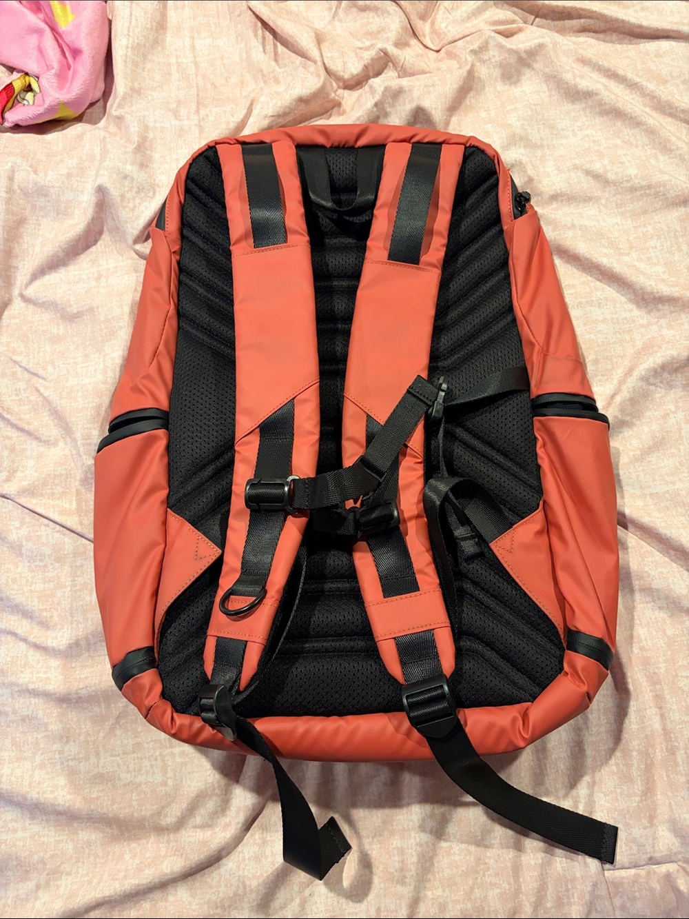 Gymshark Coral-Red Backpack with Black Trim - Picture 6 of 7